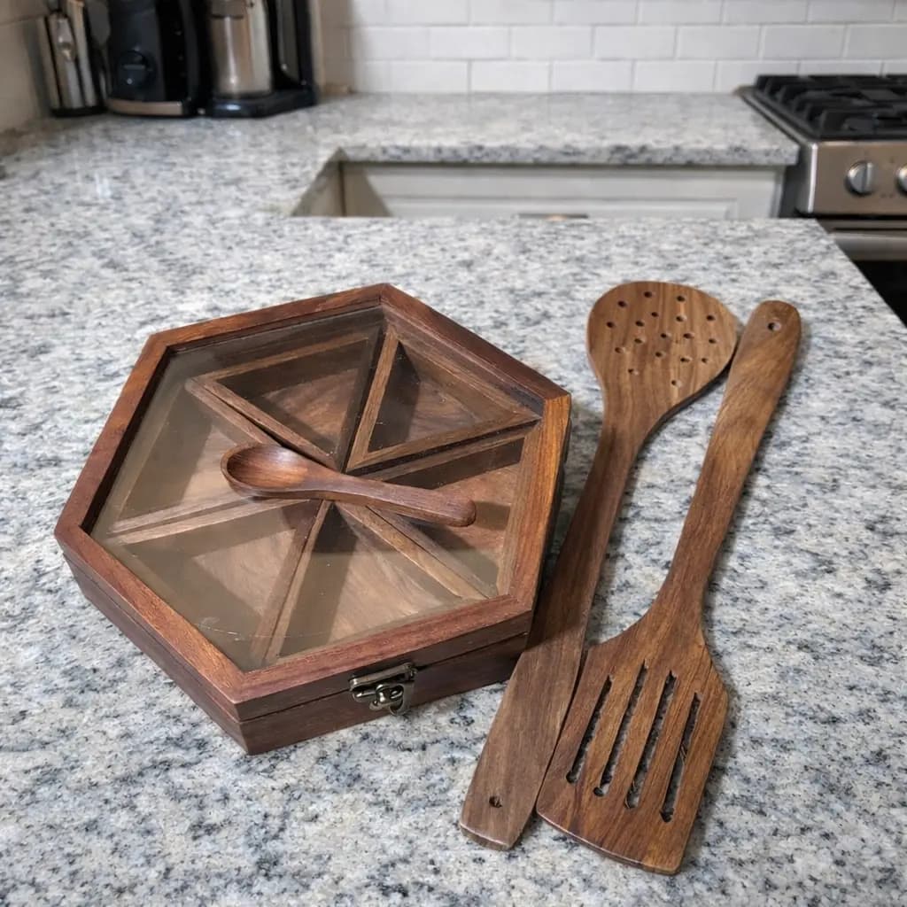 Hexagon masala box