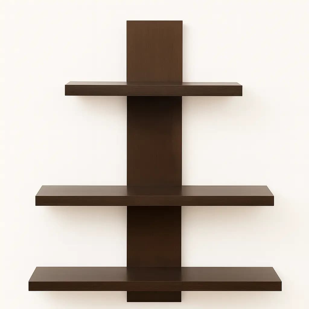Elegant 3-Tier Wooden Wall Shelf – Style Meets Storage