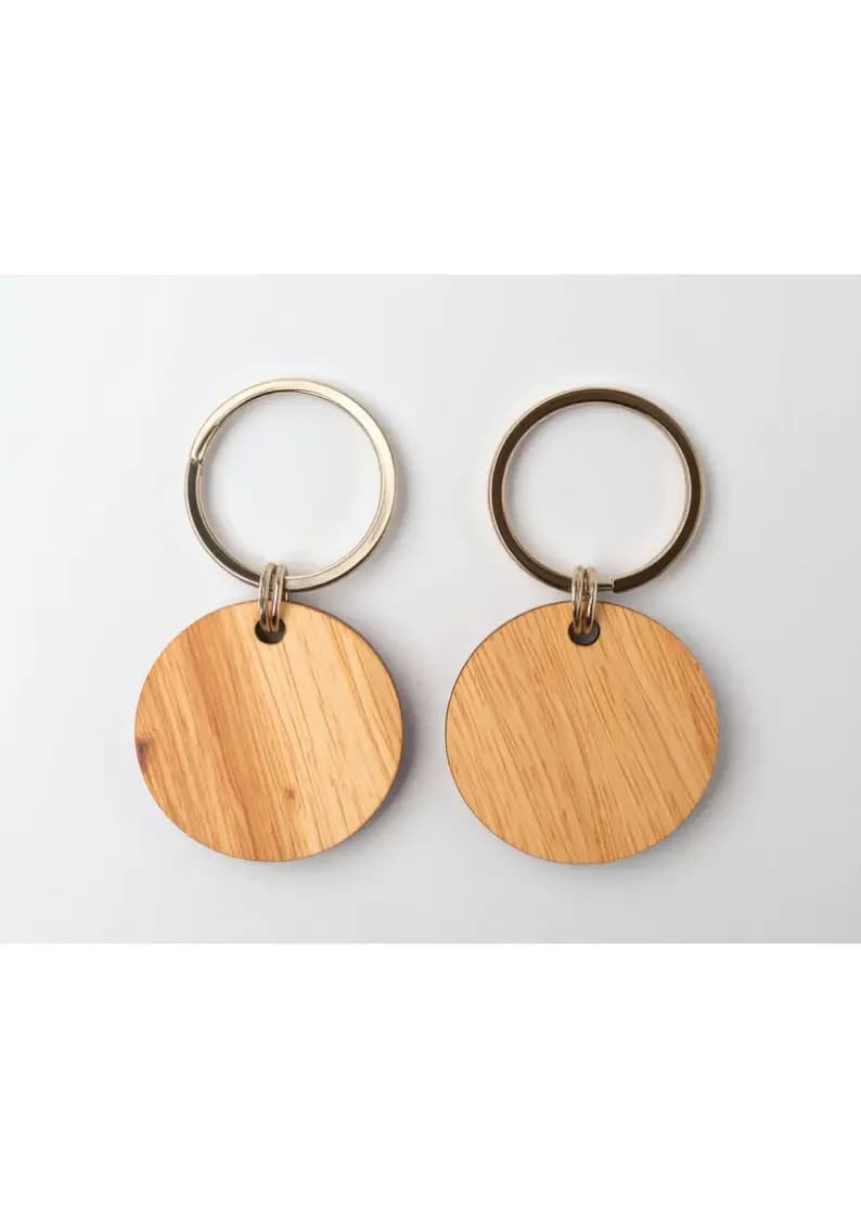 Wooden plain key chain 