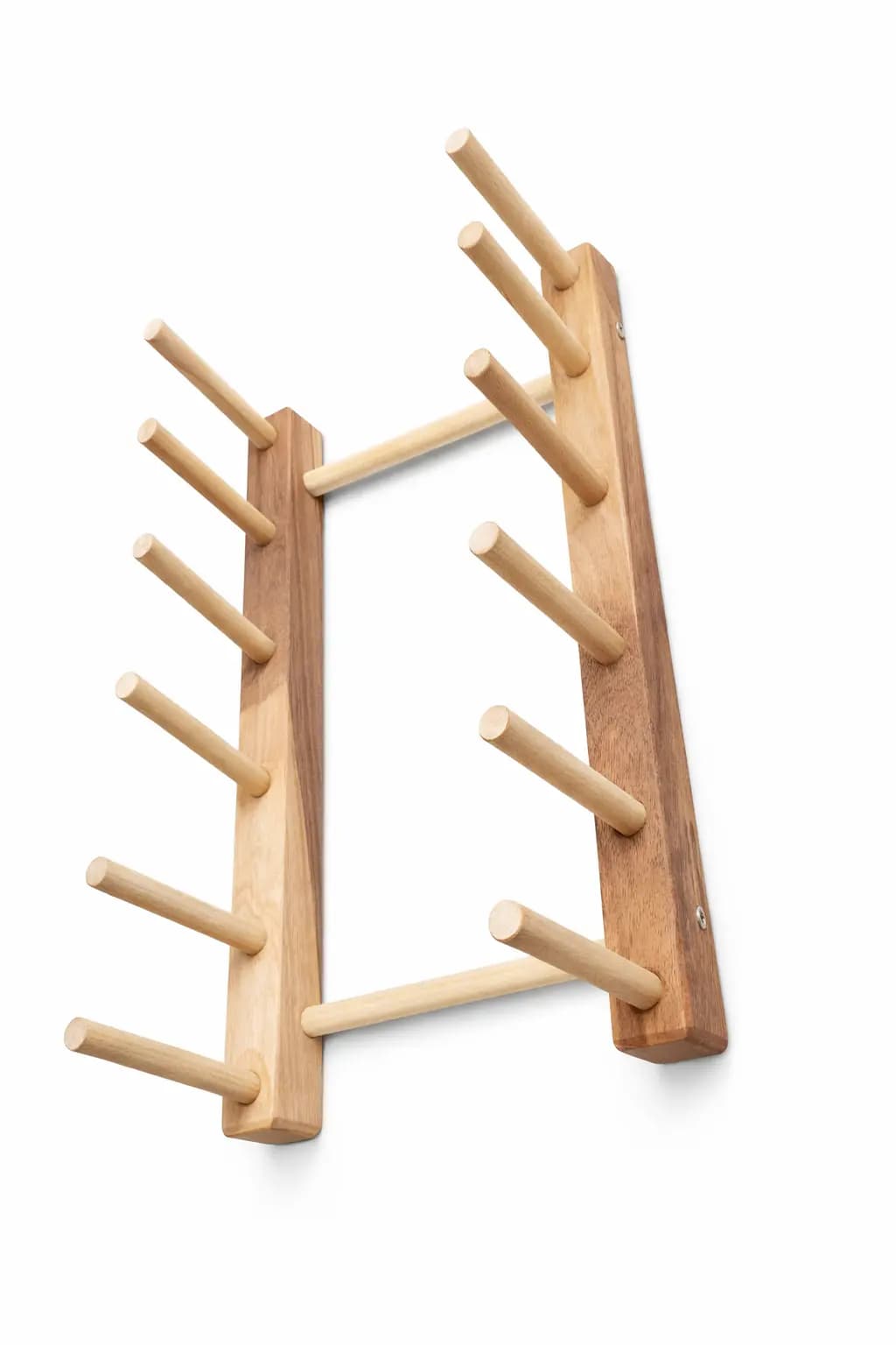 Premium Wooden Plate Holder Rack – 5 Slots, 12 Inch Dish Organizer for Kitchen