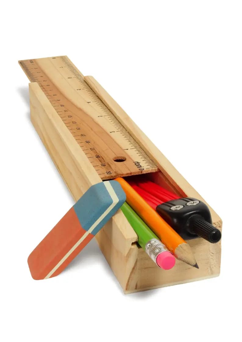 Wooden pen pencil box for children's 
